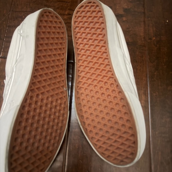 Vans Women's White Checkered Slip-On Sneakers - Picture 6 of 7